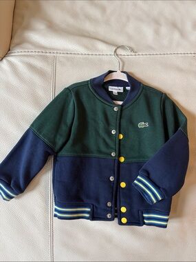 Lacoste Kids Green & Navy Colorblock Bomber Jacket